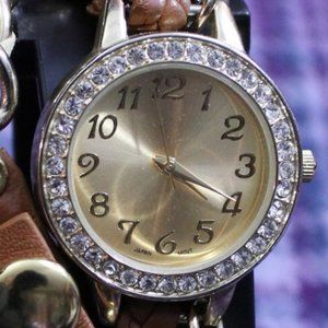 Brown Wrap Around Bracelet Watch